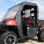 Polaris Ranger 400 Full Cab Enclosure for existing Hard Windshield-door open and rolled back