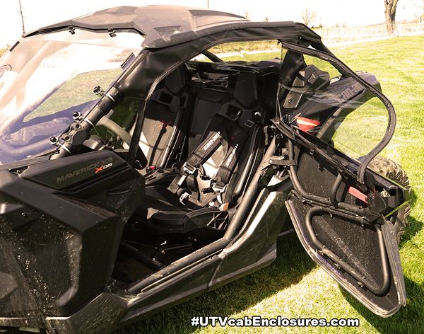 Can-Am MAVERICK X3 FULL HARD Windshield, Soft Door, Rear Window-OPEN DO...